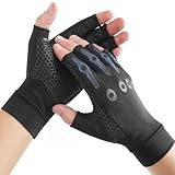 Donfri Compression Gloves for Arthritis Hands, Fingerless Raynauds Gloves for Wrist Support – Relieve Rheumatoid Pain (M)