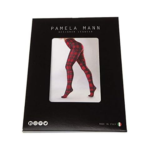 Pamela Mann Large Tartan Tights - Red - 4 Cover