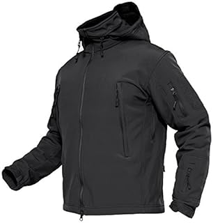 Tactical Jacket Men Military Jacket Hunting Jacket Winter Coats for Men Combat Jacket Rain Jacket Winter Jacket Mens Coat, Black, Small