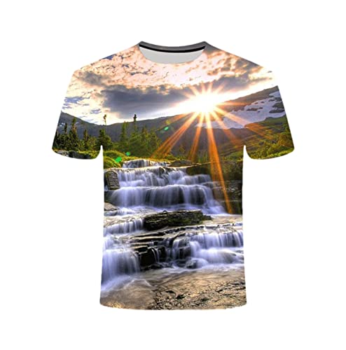 T-shirt d'été décontracté 3D homme Haitpant 1114 manches courtes col rond XXL