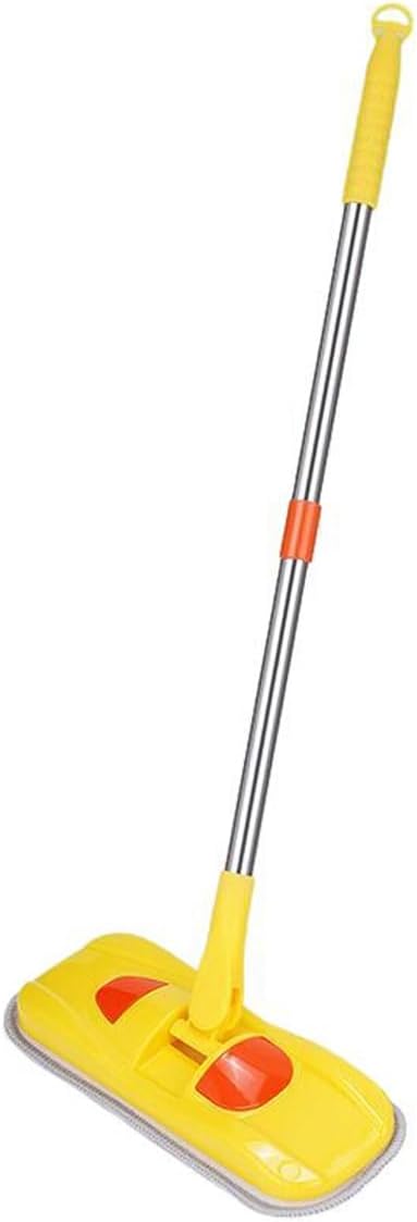 Mini Mop Small Mop for Kids Housekeeping Pretend Play Cleaning Toy Gift for Boys Girls (Yellow)