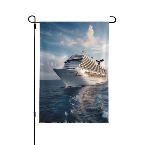 Drapeau de jardin bateau de croisière polyester grand format extérieur