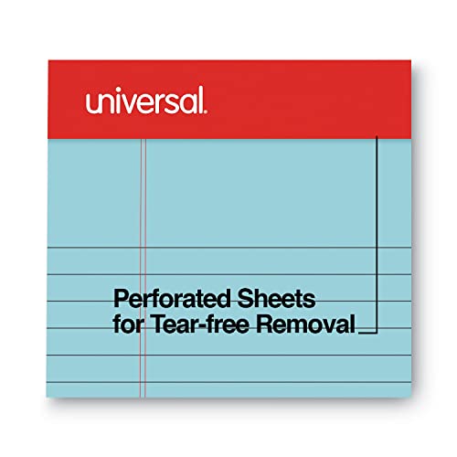 Bloc-notes bleus Universal 5x8 pour éviter les feuilles déchirées au bureau - 4