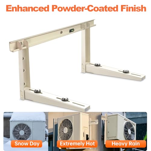 Image of Outdoor Wall Mounting Bracket,Support up to 265Lbs,9000-18000 Btu Condenser, for Hanging Ductless Mini Split Air Conditioner Heat Pump Systems,Split HVAC Installation Kit