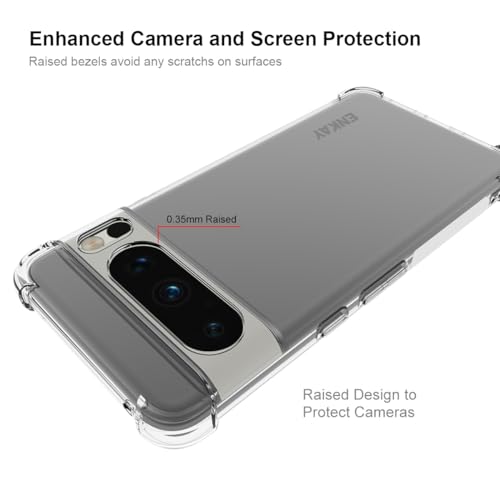 Image of for Google Pixel 8 Pro 5G Case Phone Case Clear Transparent Reinforced Corners TPU Shock-Absorption Flexible Cell Phone Cover for Google Pixel 8 Pro 5G - Transparent