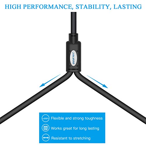 Cable JOLGOO 3.5 mm TRS a Dual 1/4" TS Stereo 2m miniatura 3