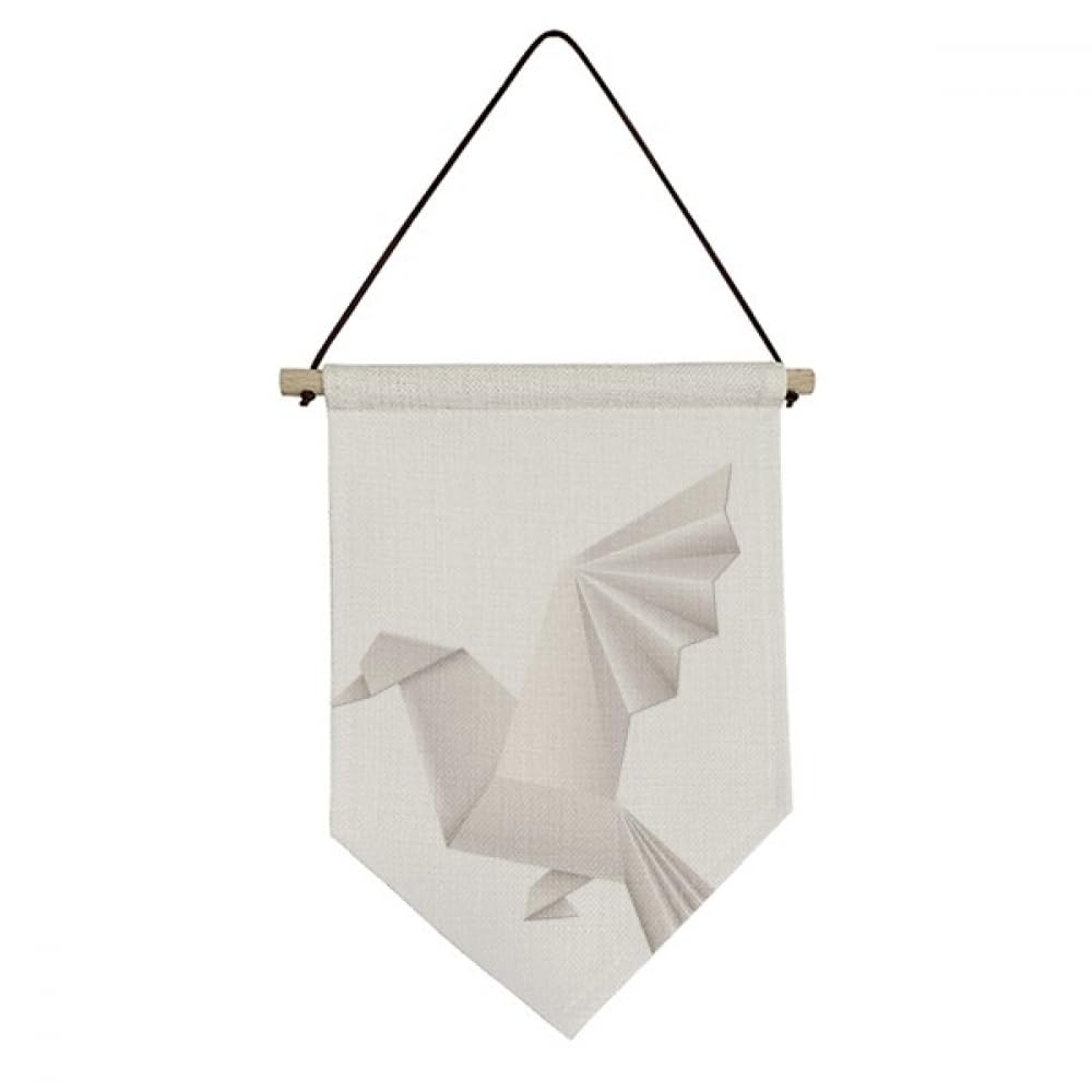 Origa Geometric Pigeon Pattern Canvas Flag Hanging Wall Art Decor Banner