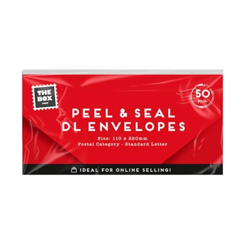 White Envelopes DL 50 Pack - 80gsm Letter Peel and Seal - Strong Envelopes for Business Office Home Cards and Everyday Mailing