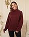 Bhome Nursing Sweatshirt for Breastfeeding High Neck Long Sleeve Nursing Shirt Zipper Maternity Pumping Top Pullover with Side Pockets,Burgundy M