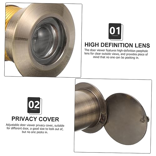 Visor para puerta con mirilla de seguridad, lente gran angular y cubierta de privacidad para hogar miniatura 7
