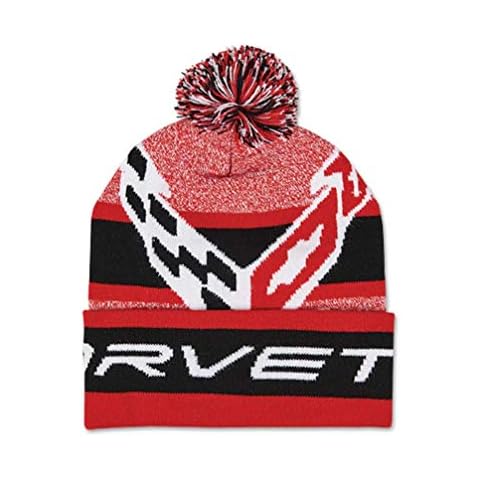 C8 Corvette Next Generation Knitted Beanie - Red/Black Cover