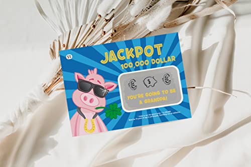 Image of Joli Coon Pregnancy announcement lottery scratch cards - You are going to be a grandpa - Grandpa baby announcement with lottery tickets