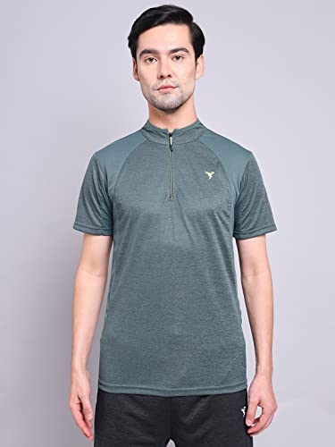 Image of TECHNOSPORT Men's Polyester Slim Fit T-Shirt