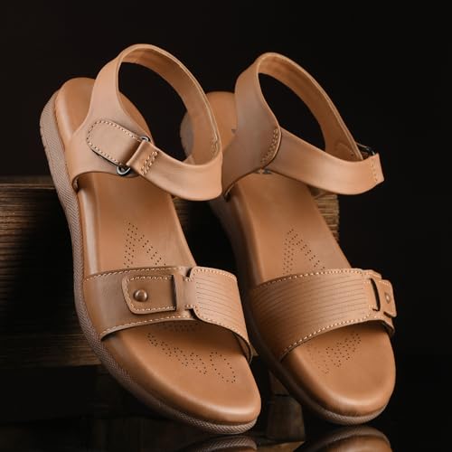 Image of Karaddi Women's Fashion Sandals | Women's Flat Heels | Stylish Ankel Strap Sandal for Ladies