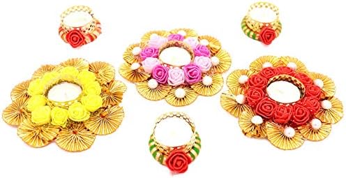 Candles for Home Decor Tealight Candle Holder for Diwali/Decoration/Gifting (Set of 6)