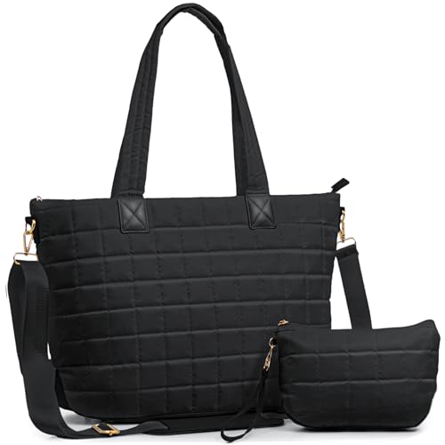 Mabecol Bolso Shopper para Mujer Puffer Tote Bag, Bolso de Hombro, Bolso de Mano, para Laptop 15,6 Pulgadas, Bolsa de Trabajo, Universidad, Viaje, Ligero y Elegante Mabecol Bolso Shopper para Mujer Puffer Tote Bag, Bolso de Hombro, Bolso de Mano, para Laptop 15,6 Pulgadas, Bolsa de Trabajo, Universidad, Viaje, Ligero y Elegante