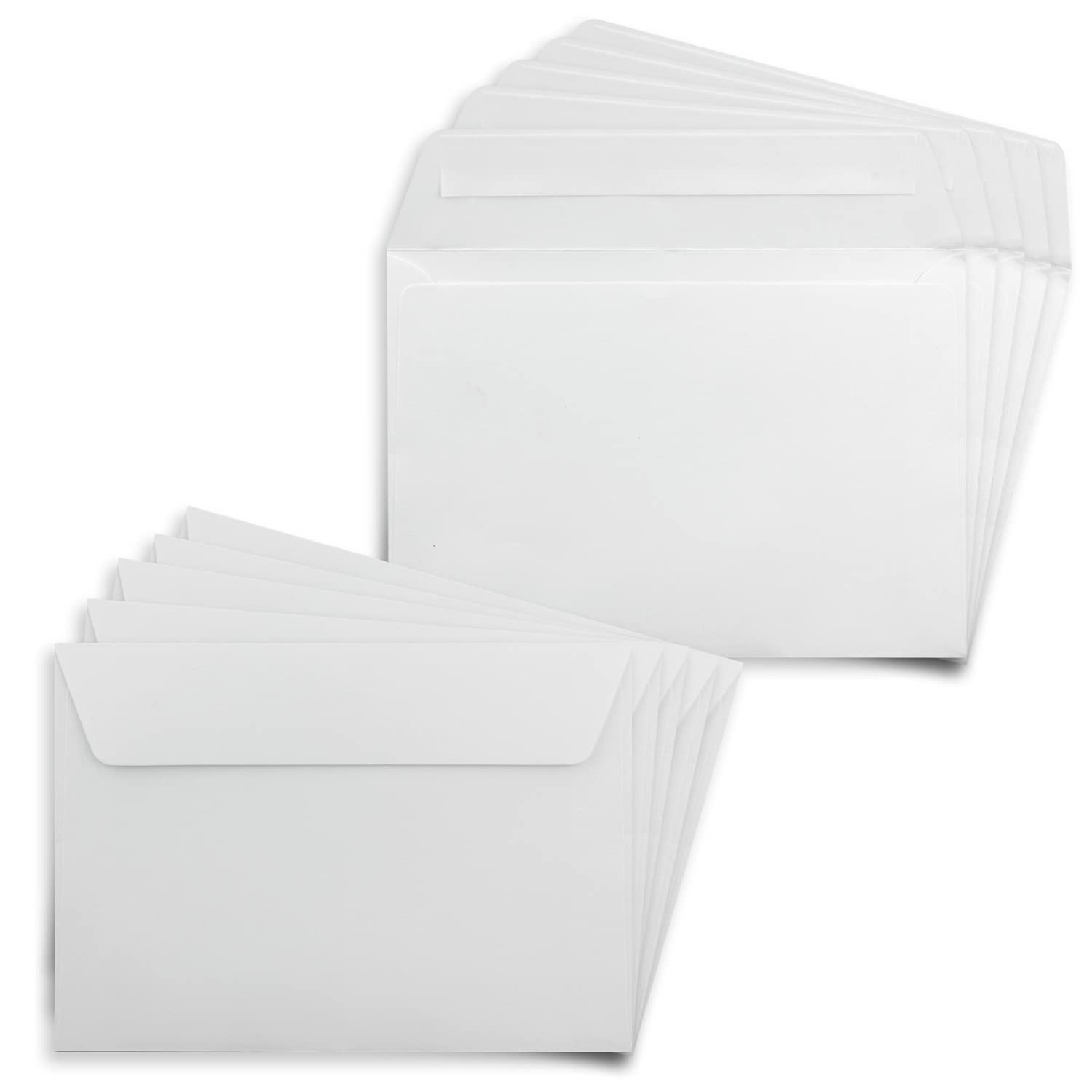 Paper24 - 400 buste per lettere, formato DIN C6, con chiusura adesiva, 11,4 x 16,2 cm, 120 g/m², ideali per lettere e inviti, colore: Bianco