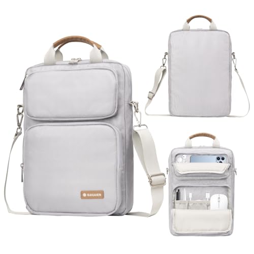 Image of 10-13 Inch Tablet Sleeve Bag, Ipad Bag for 13 In /11 in New iPad Pro M4 & 13 in Air M2 2024,iPad Pro 12.9 M2&M1,Ipad 10.9,Galaxy Tab S8+ /S9+ 12.4,with Removable Shoulder Strap(Silver)