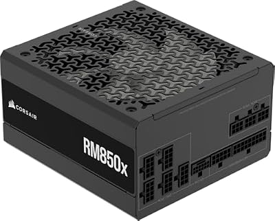 CORSAIR RM850x ATX 3.1 PCIe 5.1 Ready Fully Modular 850W Power Supply – Low-Noise, Cybenetics Gold Efficiency, Native 12V-2x6 Connector – Black