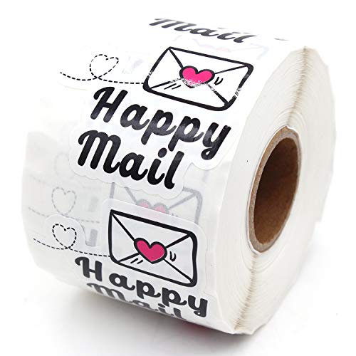 unp 1.5 Inch Happy Mail Stickers, Thank You Sticker, Small Shop Sticker, Small Business, Packaging Sticker, 500PCS unp 1.5 Inch Happy Mail Stickers, Thank You Sticker, Small Shop Sticker, Small Business, Packaging Sticker, 500PCS