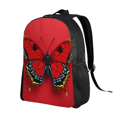 Mochila para senderismo unisex con diseño de mariposas miniatura 2