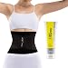 Slim Abs Waist Trainer Corset Belt with Slimming and Firming Cream – Stomach Wrap Trimmer – Body Shaper – Slimmer for Women with Thermogenic Skin Tightening Cream for Sweat and Post Workouts