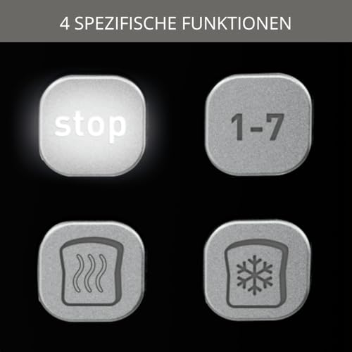 Krups KH641810 Smart'n Light Toaster, Zwei-Scheiben-Toaster, Digitaldisplay, 7 Bräunungsstufen,...