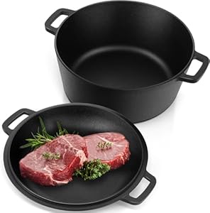 Nsirons 26CM Żeliwny Kociołek Myśliwski 2w1