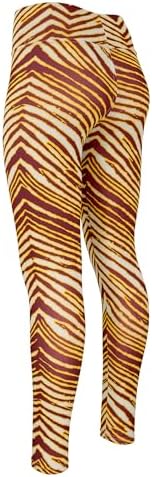 Zubaz NFL Women's Basic Zebra Print Legging, Washington Commanders, Medium Team Color - 1