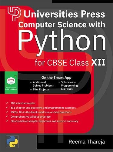 Universities Press Computer Science with Python for CBSE Class XII