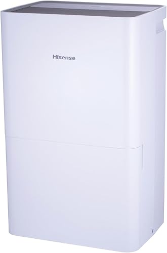 Hisense Energy Star - Deshumidificador portátil de 50 pintas con apagado automático y temporizador, deshumidificador para el hogar y absorbente de