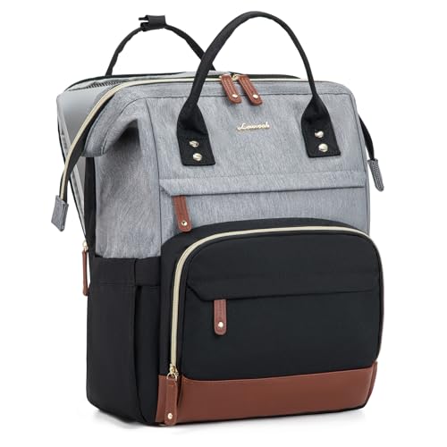 Image of LOVEVOOK Laptop Backpack for Women, 15.6 Inch Work Business Backpacks Purse With Large Capacity, Waterproof Nurse Bag College Bookbag for School, Waterproof Casual Daypack for Travel