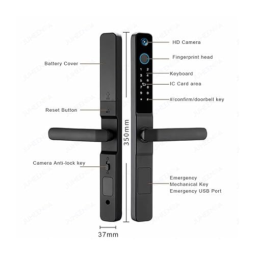 Serrure de Porte avec Mot de Passe Empreinte Digitale et Caméra WiFi - 5