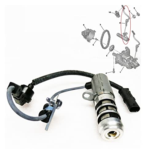 XIAOGUANG LingLONG Válvula solenoide del Sensor de la Bomba de Aceite del Motor de Gasolina V764723880 037990 Fit for Peugeot 207/308/2008/3008/508/5008 / Rcz for Citroen C3 / C4 / C5 Cover