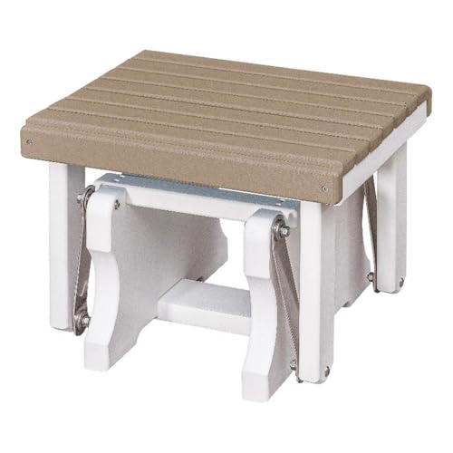 a Furniture Classics Gliding Ottoman, Weatherwood and White