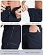 APTRO Kurze Hosen Herren Cargo Shorts mit fünf Reißverschluss Männer Kurz Wanderhose Taschen Arbeitshosen Dunkelblau L