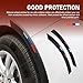 Dogary 2 PCS Car Wheel Eyebrow Protectors, Silicone Anti Scratch Trim Arch Wheel Sticker, Self-adhesive Sporty Style Exterior Decoration for Most Cars (Black)