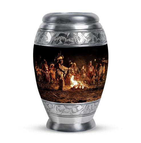 Image of Native American Themed Urns - Ashes Keepsake - Cremation Memorial - Cremation Urns for Burial - Urns for Ashes Adult Female Mom - (3 inch Pack of 1)