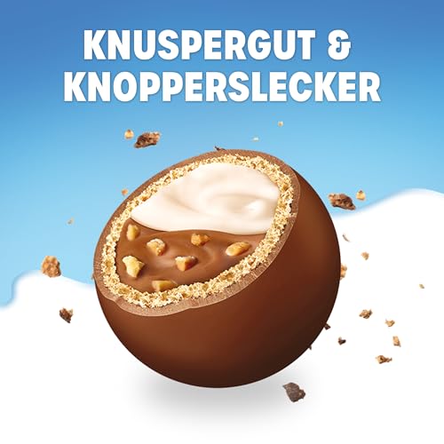 Knoppers Goodies Knusper Minis – 1 x 180g – knusprige Waffelkugeln gefüllt mit Haselnussstücken, Milch- und Nougatcreme, umhüllt von Schokolade 3
