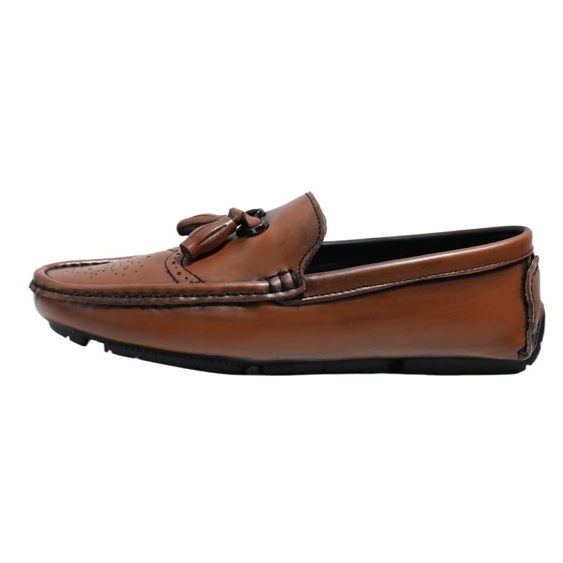 Mens Party Loafers Shoes Faux Leather Party Wedding Round Toe Solid Color Prom Wedding Non Slip Anti-Slip Casual Slip On