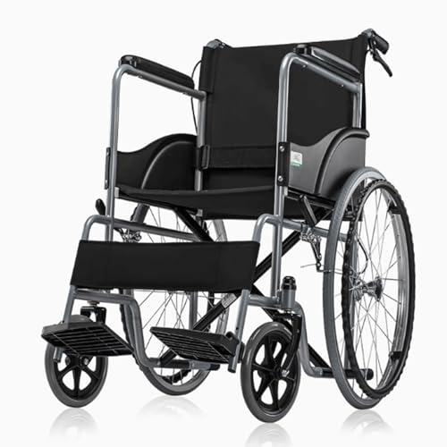 車椅子 軽量車椅子ポータブル折りたたみ旅行車椅子車椅子ハンドプッシュ車椅子ホイールチェア大人向けのリアハンドブレーキ 車椅子 折畳み