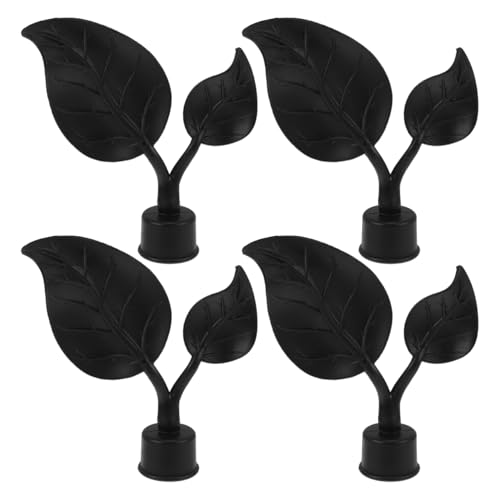 CONGARTENO 4 pièces Embouts de Tringle à Rideau Plastique Décoration de Bout de Barre pour Rideaux Caps Résistants et Faciles à Nettoyer Accessoires...