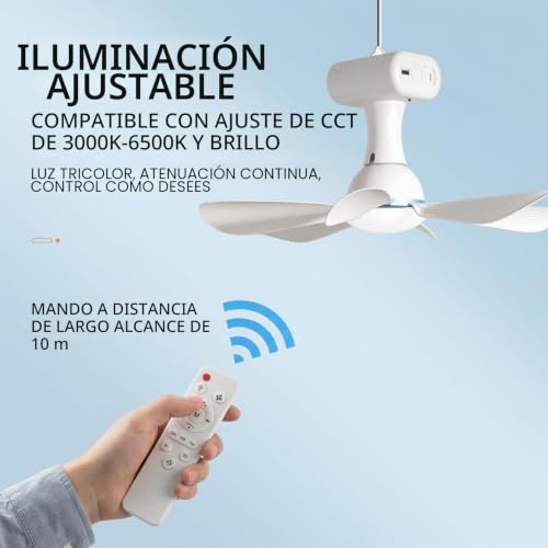 Ventilador de techo solar con mando a distancia para refrescar estancias sin gastar en luz 7