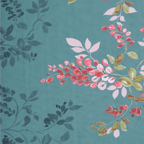 Image of Cloth Fusion Glace Cotton Elastic Fitted Bedsheet Queen Size for Double Bed with 2 Pillow Covers (78X60 inches, Botanical Night)