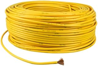 LeClubLED - Cable flexible monoconductor (6 mm², varios hilos, 100 m), color amarillo