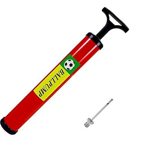 Bomba de Ar Manual para Bola Futebol Volei Basquete Handebol (Vermelho)