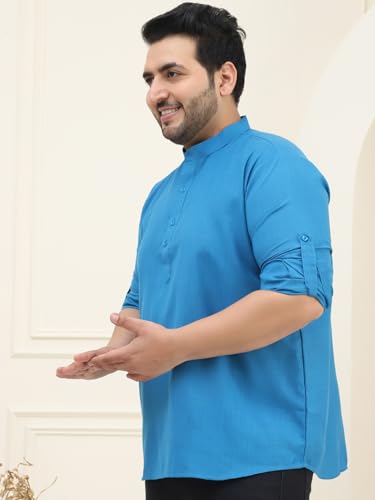 Image of SOJANYA Plus(Since 1958), Men's Cotton Short Kurta