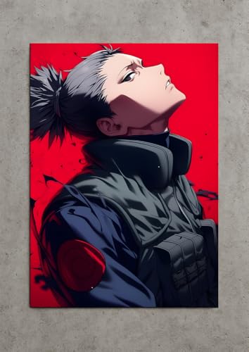 Image of NIJUKA Anime Printed Metal sheet Poster For Home And Room Decoration | For Anime Art Fans Boys And Girls (Shikmaru nara)