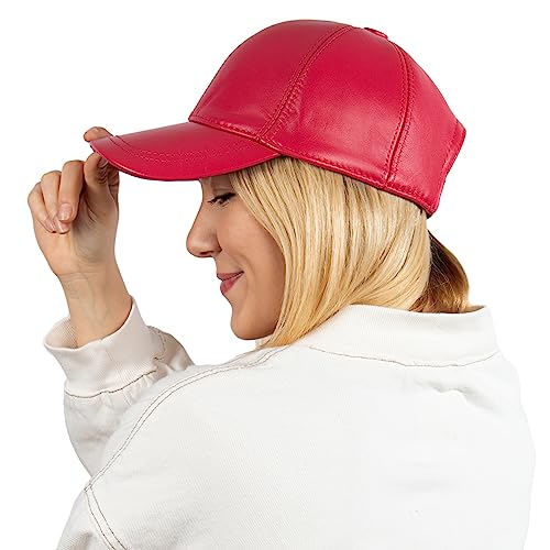 Image of Genuine Leather Unisex Baseball Cap