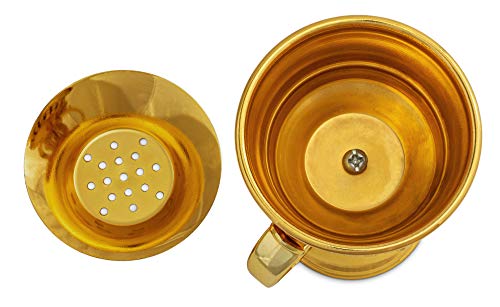 AM Regal Metal Incense Burner - Bakhoor Burner Mubkhara – Frankincense Insence Burner - Ideal for Yoga, Spa & Aromatherapy (Gold)